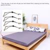 Multifunction Adjustable Bed Sheet Clips Fasteners Suspender Clip On Holders Grippers Straps(Black )