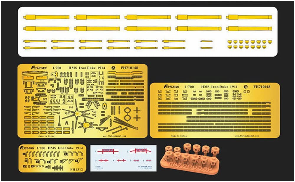 Flyhawk Models Royal Navy HMS Iron Duke 1914 Deluxe Edition Plastic Model FLYFH1312S 1/700