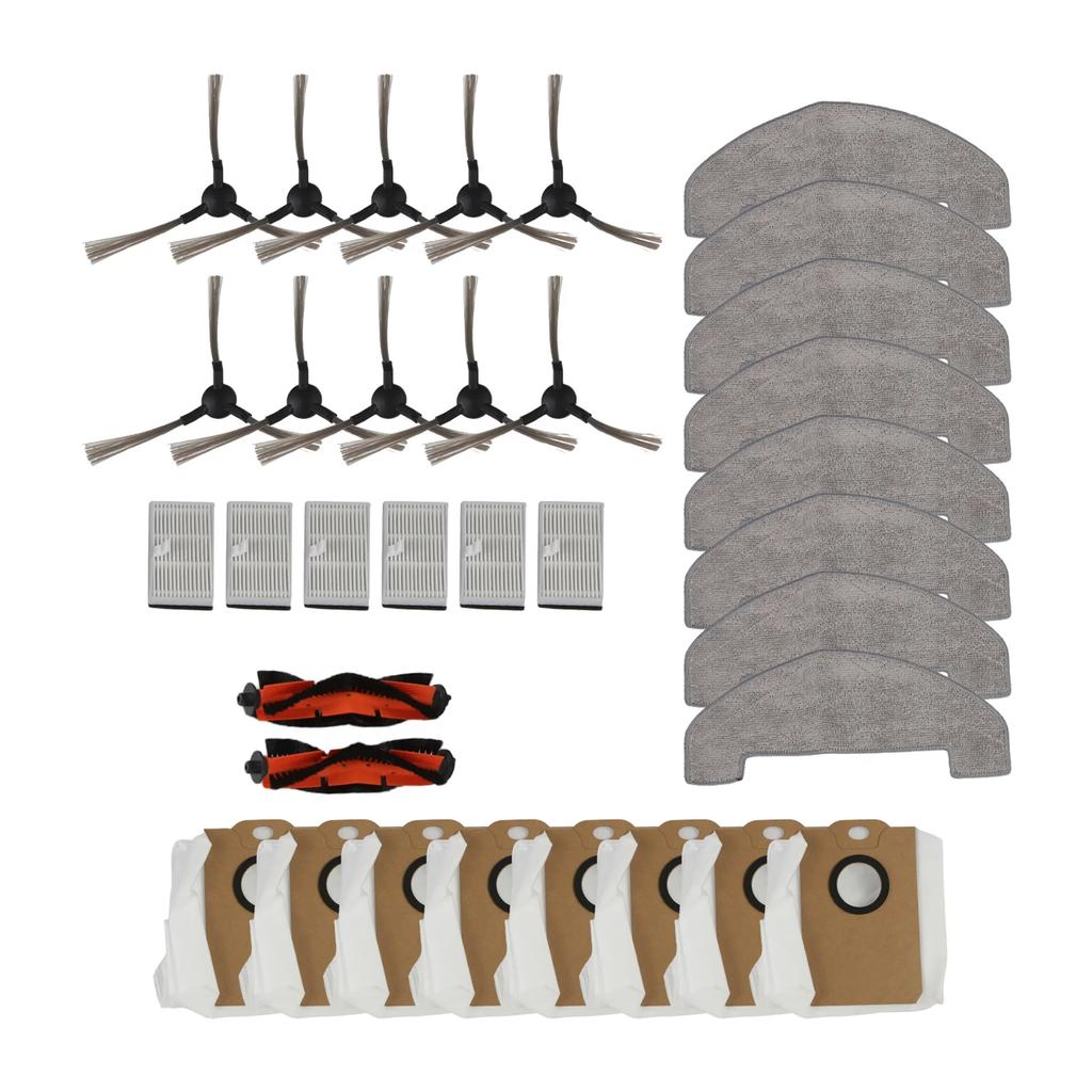For MONSGA MS1 MAX Robot Vacuum Replacement Parts Main Brush+ Mop Cloth+Filter+Dust Bag+Side Brush Kits Household Cleaning Tools