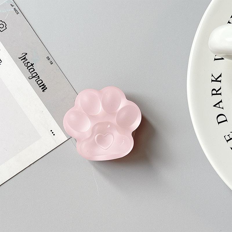 Solid Color Three-Dimensional Cat Claw Mobile Phone Airbag Bracket Pasted Telescopic Wind Desktop Creative Ring Portable