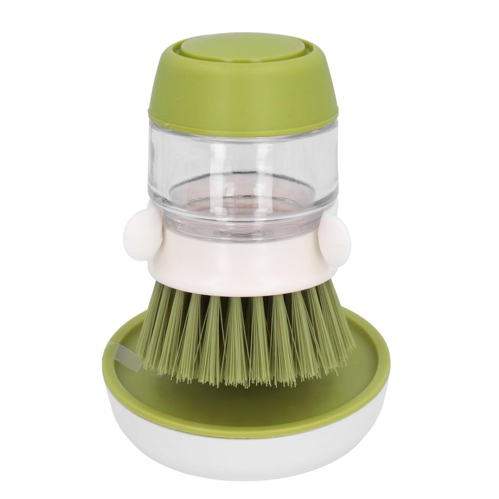 Automatically Add Liquid Dishwashing Brush Non Oily Cleaning Brush Kitchen Cleaning Tool(Green )