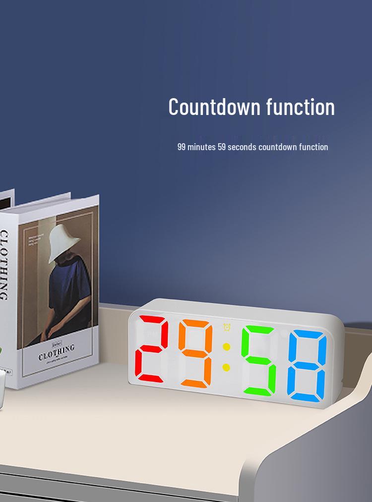 RGB Phantom Color Wall Clock: Creative Digital Clock for Living Rooms