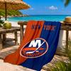 Islanders Hockey Pride Strandtuch Mikrofaser Strandtuch, Leicht und Schnelltrocknend, für Sommerreisen, Schwimmbad Fan Geburtstagsgeschenk