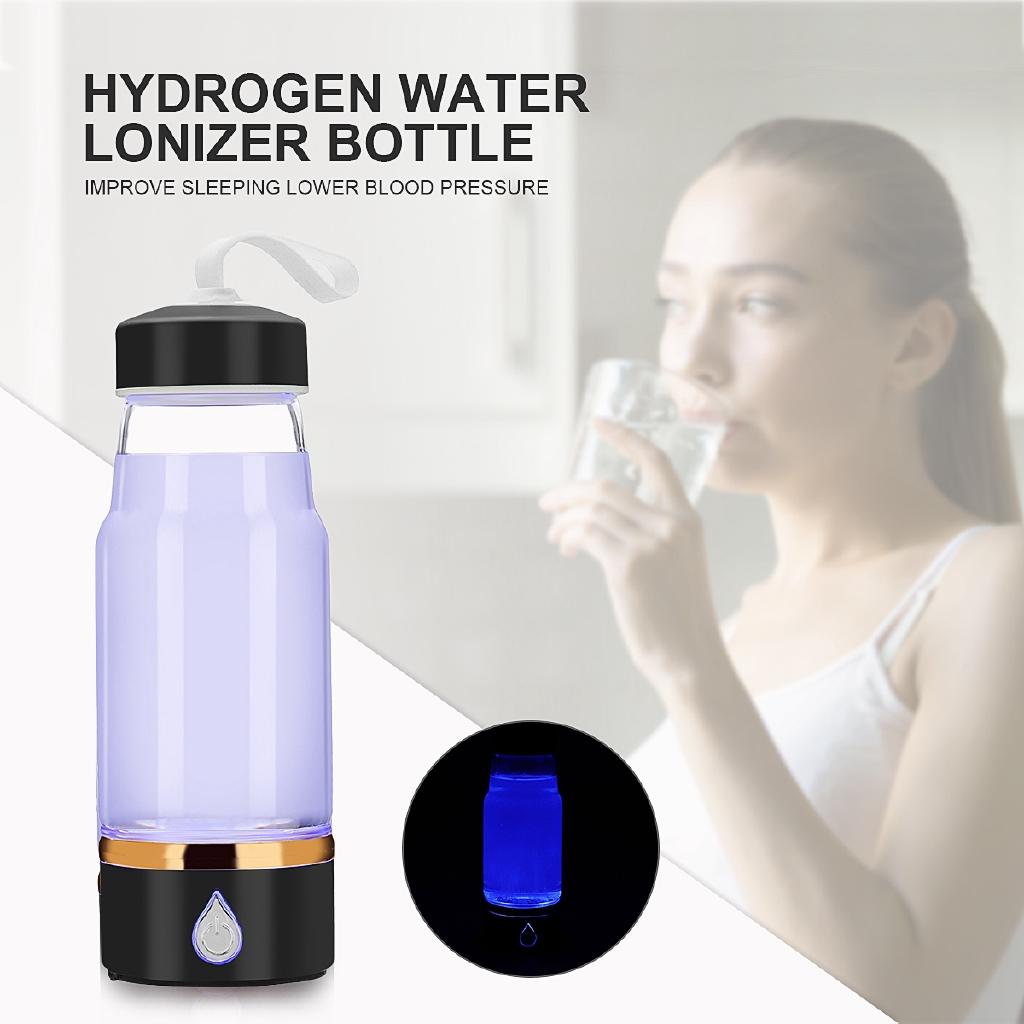 380ML Hydrogen-Water Generator Alkaline Maker Antioxidant USB Rechargeable Portable Hydrogen-Rich Water Filter Cup Ionizer New