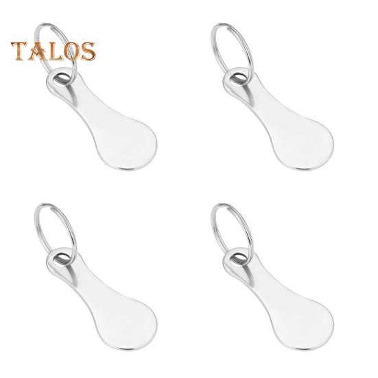 4Pcs Tie Lever Token Keychain Titanium Steel Cart Shopping Keyring Portable Coin Pendant Metal Lever Remover Key Holder