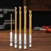 Titanium Coated HSS Twist Drill Bits, 3-10mm Serrated Side Cutting Drill Bit, Hex Shank Serrated Cutting Drill Bits, Drill Bit Woodworking Tools,