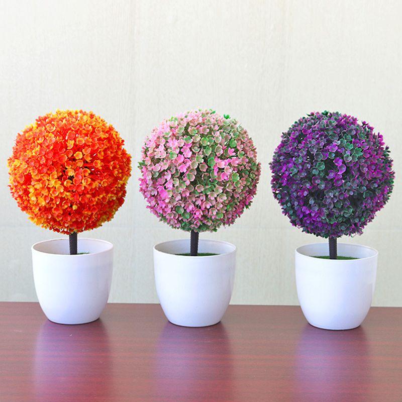 Beautiful Decorative Artificial Ball Plant Tree In Pot For Weddings And Parties