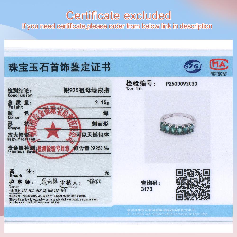 Luxury 925 Sterling Silver Ring Real Gemstone Natural Zambian Emerald Oval 3*5mm Fine Jewelry for Women's Anniversary Gift