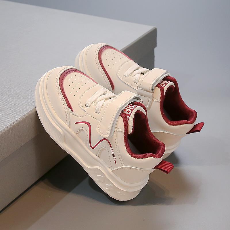 Children's sports shoes 2025 spring and autumn new boys toddler shoes breathable Internet celebrity board shoes little girl casual white shoes