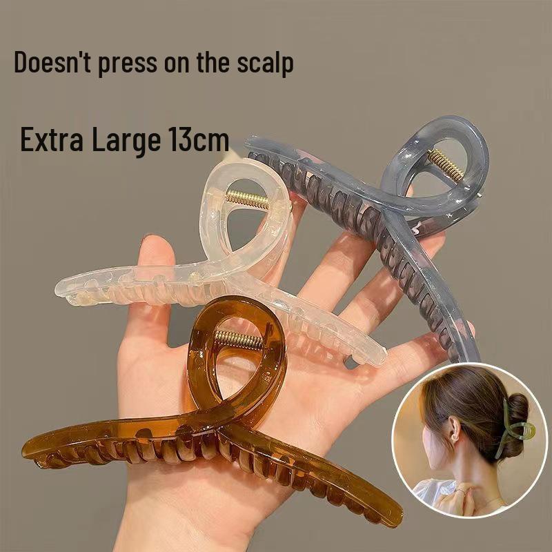 

13cm Minimalist Textured Hair Claw Clip for Women - Extra Large Updo Accessory