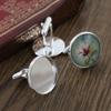 10pcs/ lot 10mm,12mm,14mm,16mm,18mm,20mm, Bright Silver Plated Copper Cufflink Base Cuff Link Settings Cabochon Cameo Base