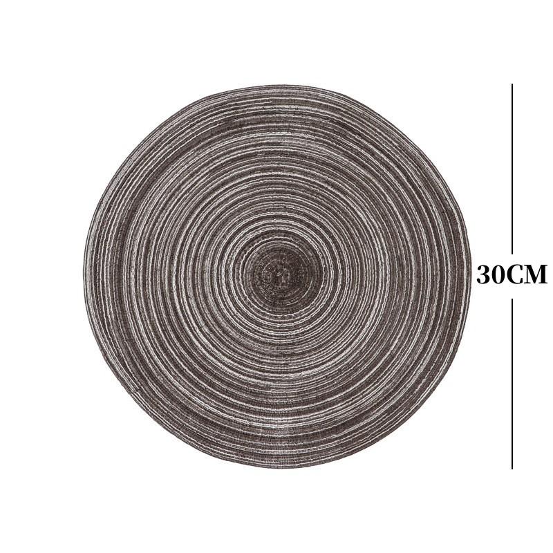 2/4Pcs Round Table Mat Woven Ramie Placemats Anti Slip Dining Table Mats Tableware Bowl Pads Drink Cup Coasters Kitchen Supplies