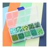 Glass Beads Seed Beads 10 Colors Set 2-5mm Colorful Small Kit Round Seed Accessory Kit Sequins Transparent Core Handicrafts Small Crafts Round DIY