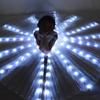 LED Isis Wings, Belly Dance Wings, Light Up White LED Butterfly Wings, Glow Angel Dance Adults Child Performance Clothing