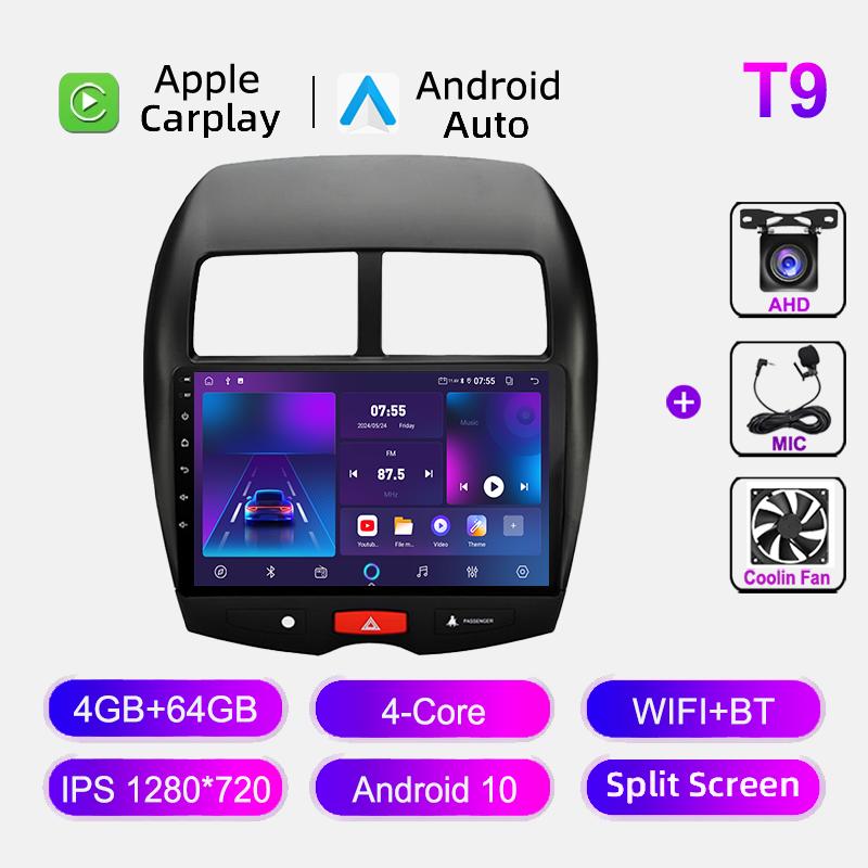 10''Carplay Android Auto Radio For Mitsubishi ASX 1 2010-2016 Car Intelligent Systems Audio Navi GPS Autoradio Multimedia Player
