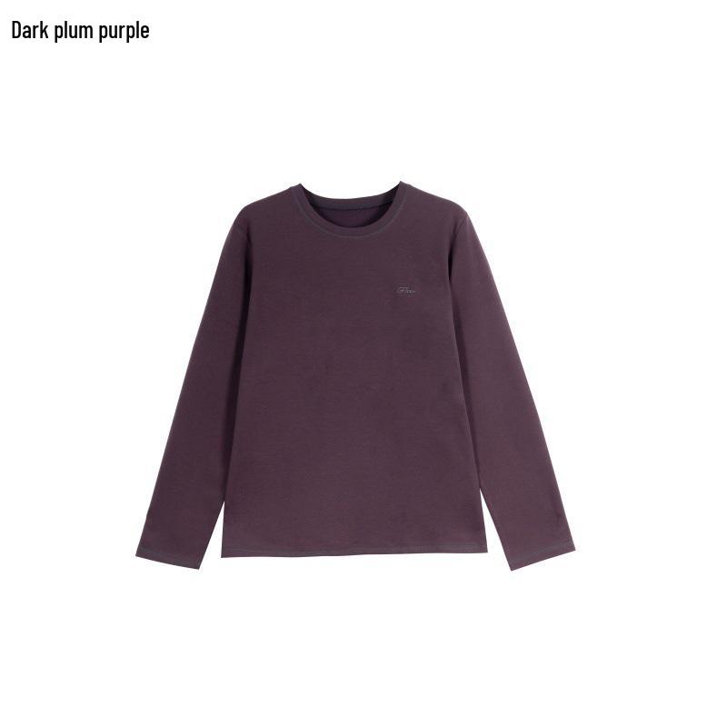 Y2001 Contrast Stitch Embroidered Round Neck Long Sleeve Tee Extra Large