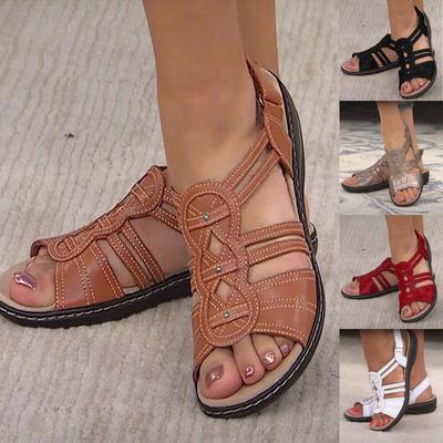 Women's Ladies Fashion Casual Floral Sandals Wedges Shoes Outdoor Slippers