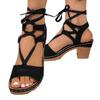 Sandals female fish mouth thick heel cross strap high heel sandals