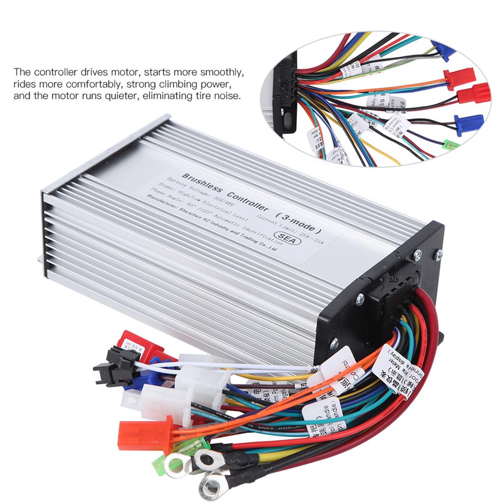LCD Display Throttle Grip with 12 Tube Sinusoid 48v 60v 64V Electric Bike Controller for EBike