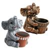 Cute Elephant Planter, Small Animal Flower Pot, Weatherproof Indoor Outdoor Cactus Air Plant Holder for Home Office Desktop Decor