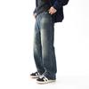 American High Street Retro Jeans Men's Loose Straight Flare Wide-leg Pants