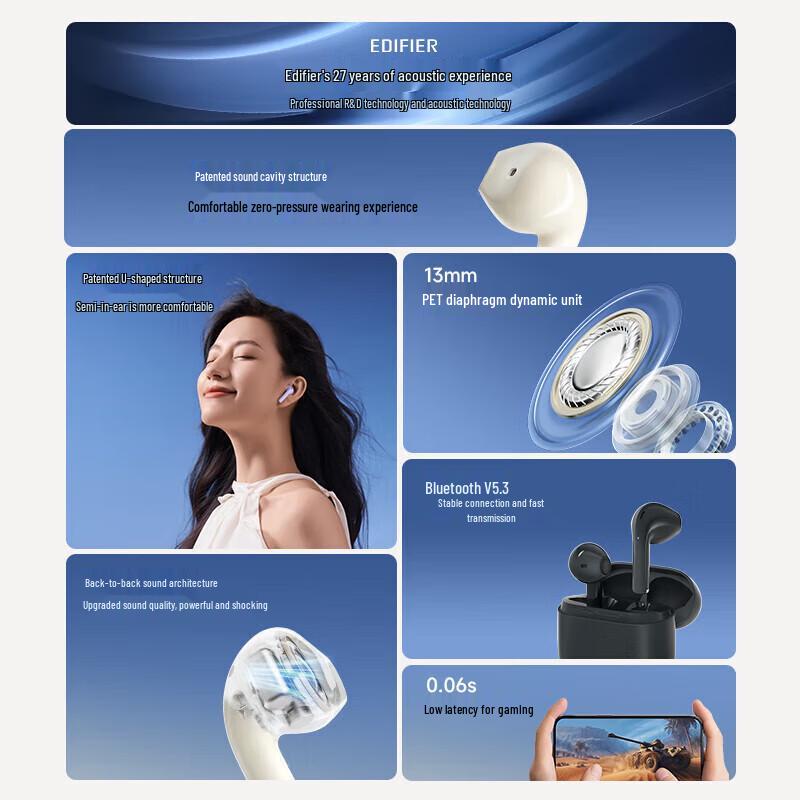 Edifier True Wireless Bluetooth Earphones