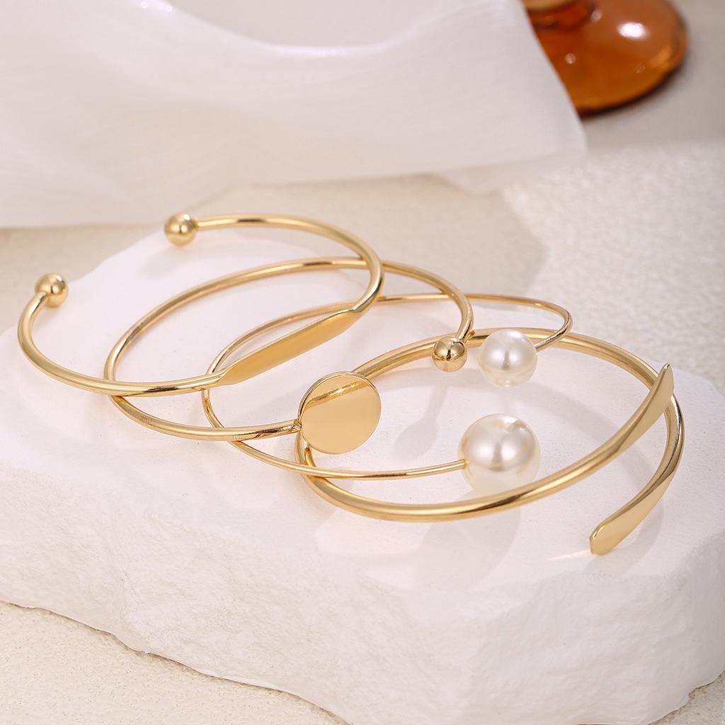 Popular jewelry women stacked open bracelet set Personality created in design Versatile jewelry set