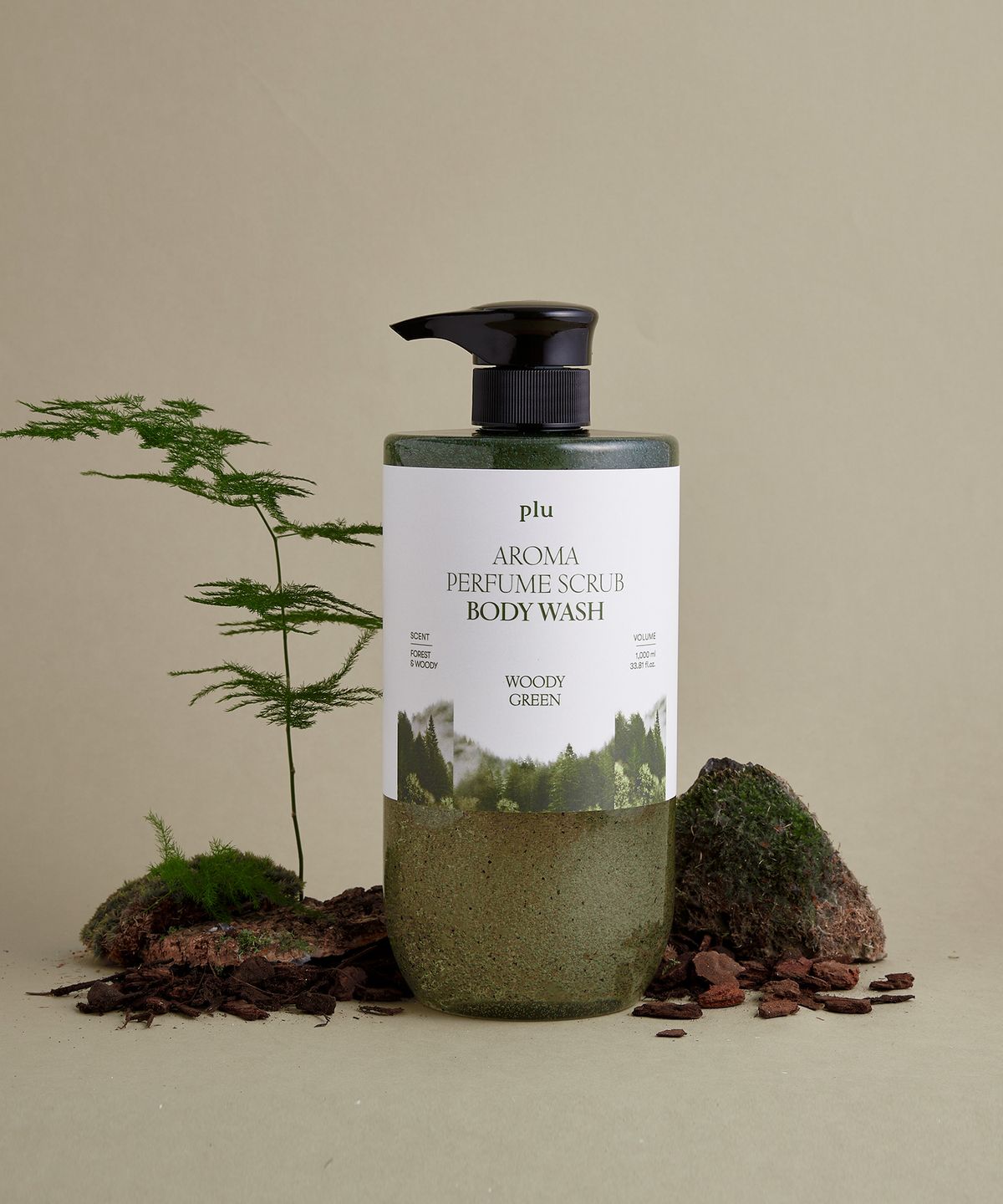 Aroma Perfume Scrub Body Wash Woody Green 1000ml
