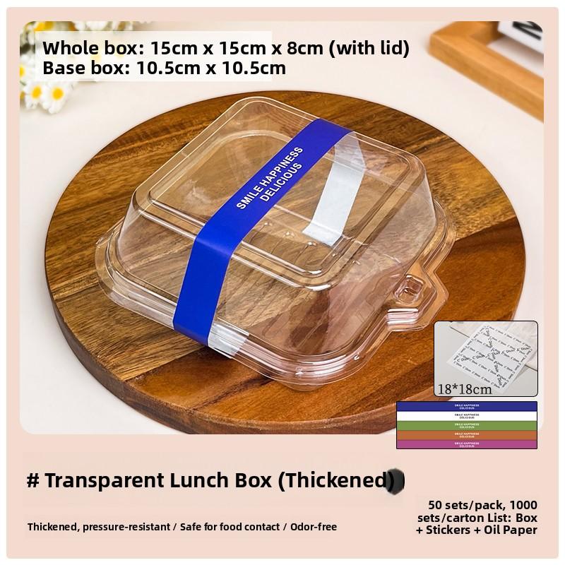 Transparent Tiramisu Packaging Box Cake Dishes Mousse Cutting Sweet Dessert Baking Western Pastries Separation Packing Box