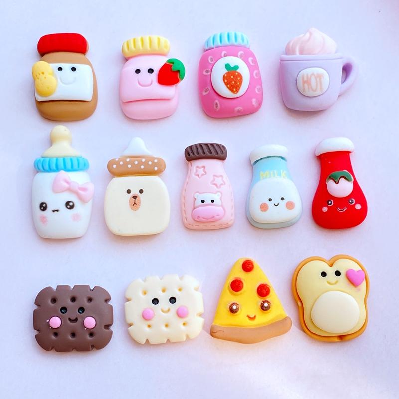 20 Stück Neue Süße Harz Mini Gemischte Cartoon Eiscreme Serie Flache Rückseite Cabochon Scrapbook Kawaii DIY Verzierungen Zubehör L52