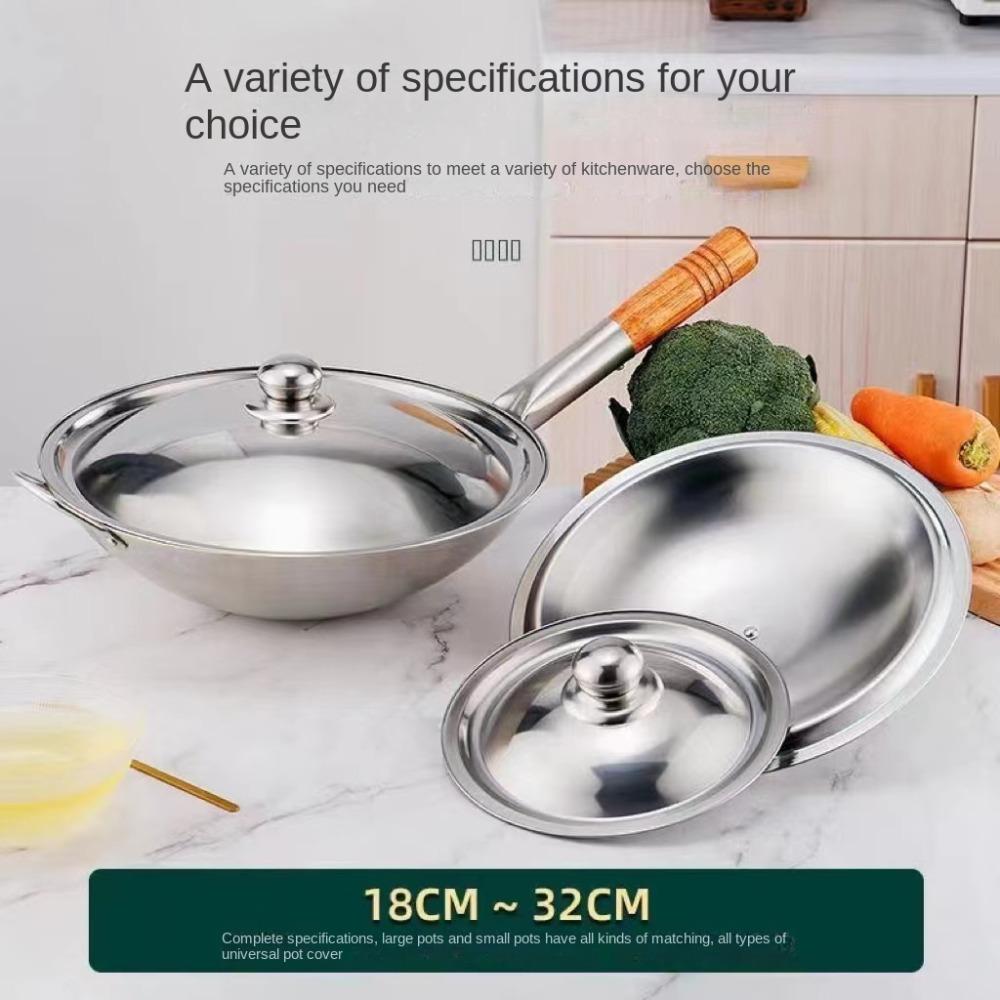 Capac rotund pentru tigaie Capac pentru oală din oțel inoxidabil Capac nou pentru tigaie wok Accesorii de bucătărie