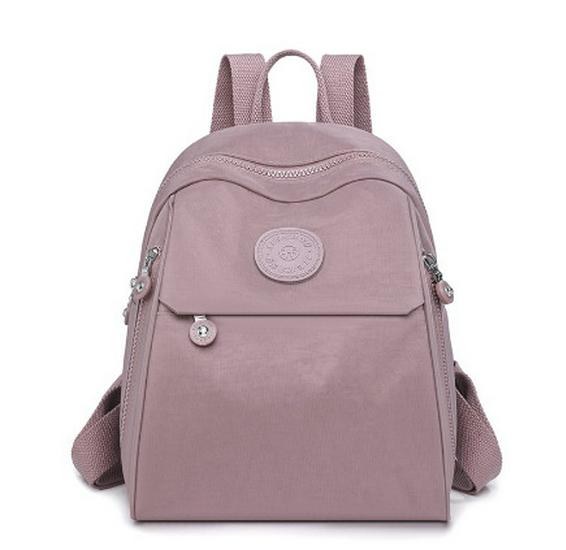 Light Purple Mini Waterproof Japanese-Style Women's Canvas Backpack