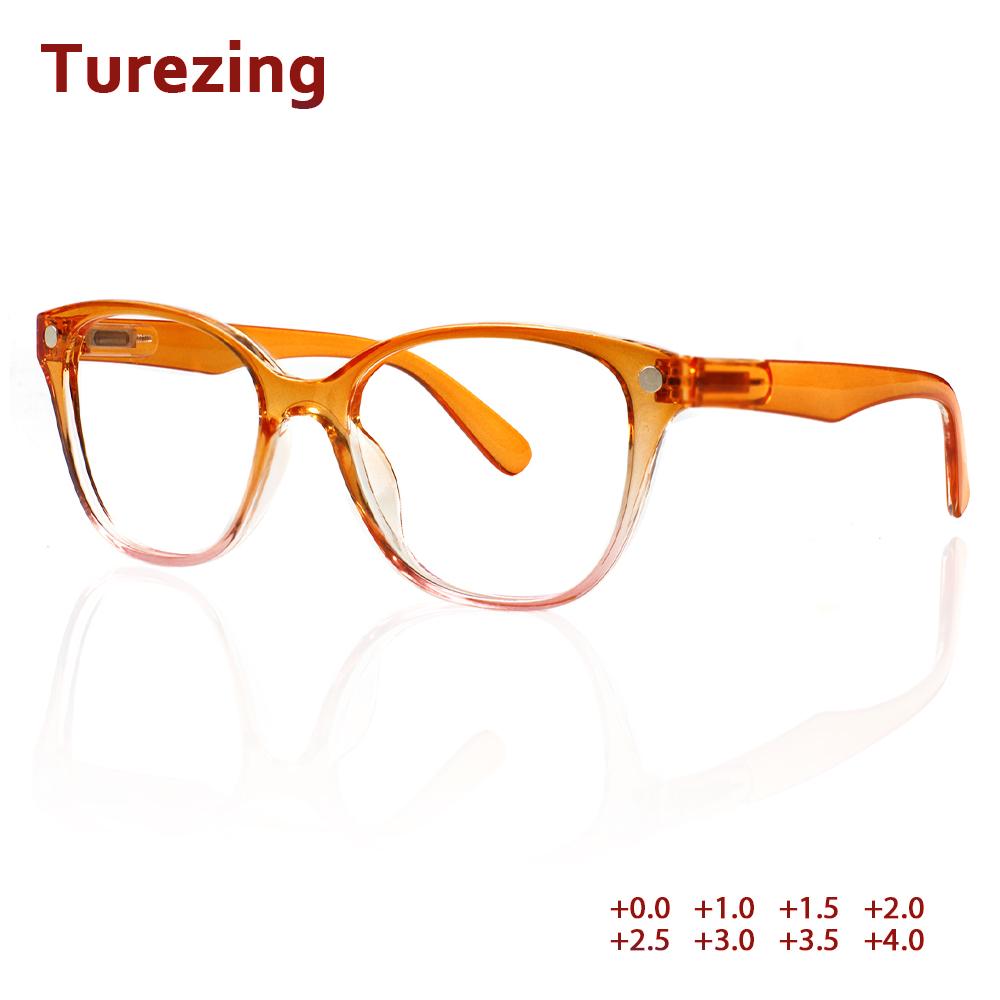 TUREZING Reading Glasses For Women Men Blue Light Blocking Fashion Square HD Presbyopia Glasses