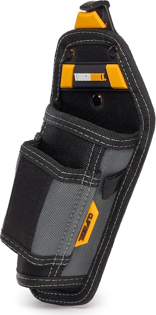 ToughBuilt TB-CT-31-A Hammer Holster: Durable 6-ply construction, ClipTech pouch clip/insert, nail puller sleeve, 2 pockets/loops.