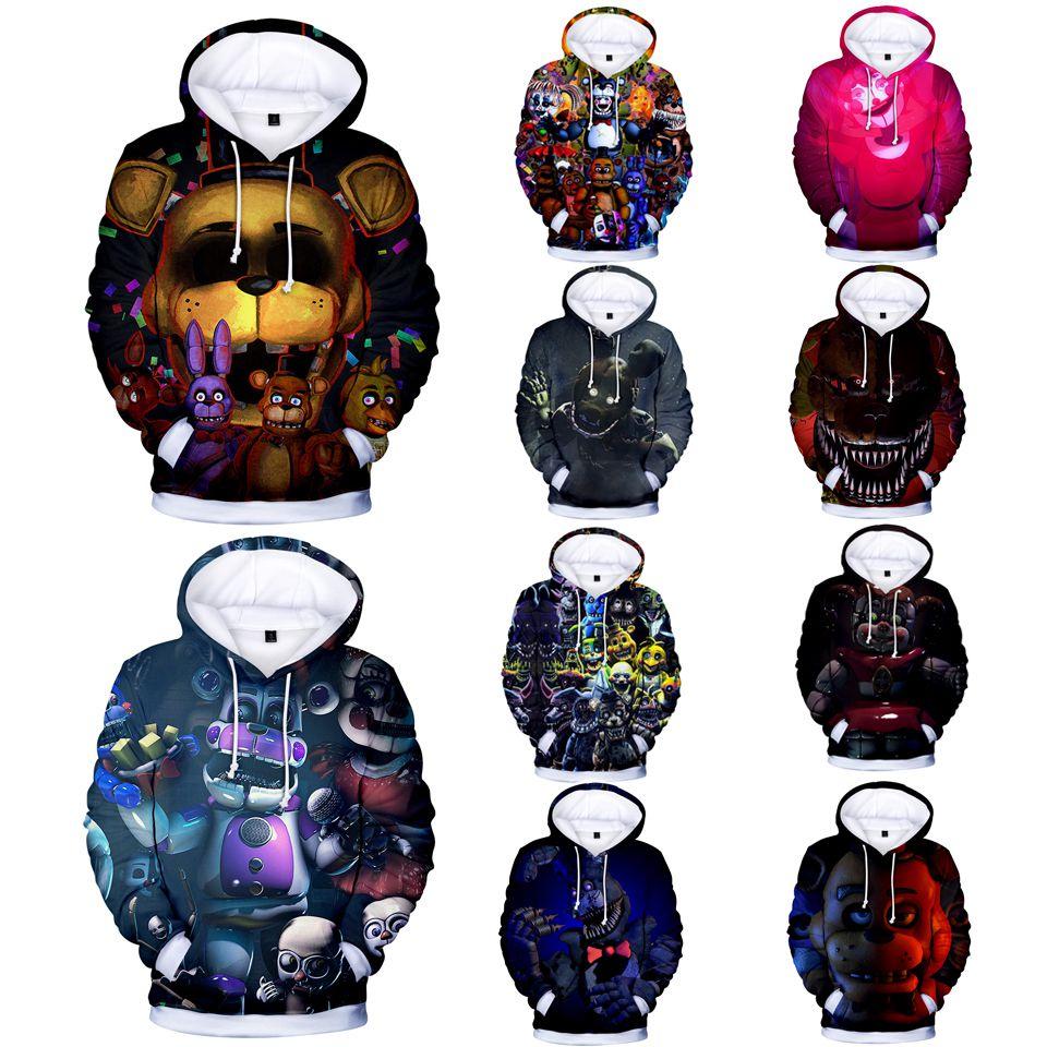 Cozy Anime Five Nights At Freddy's Hoodie Pullover With Soft Comfortable Fabric