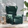 Electric Massage Recliner Dark Green Fabric