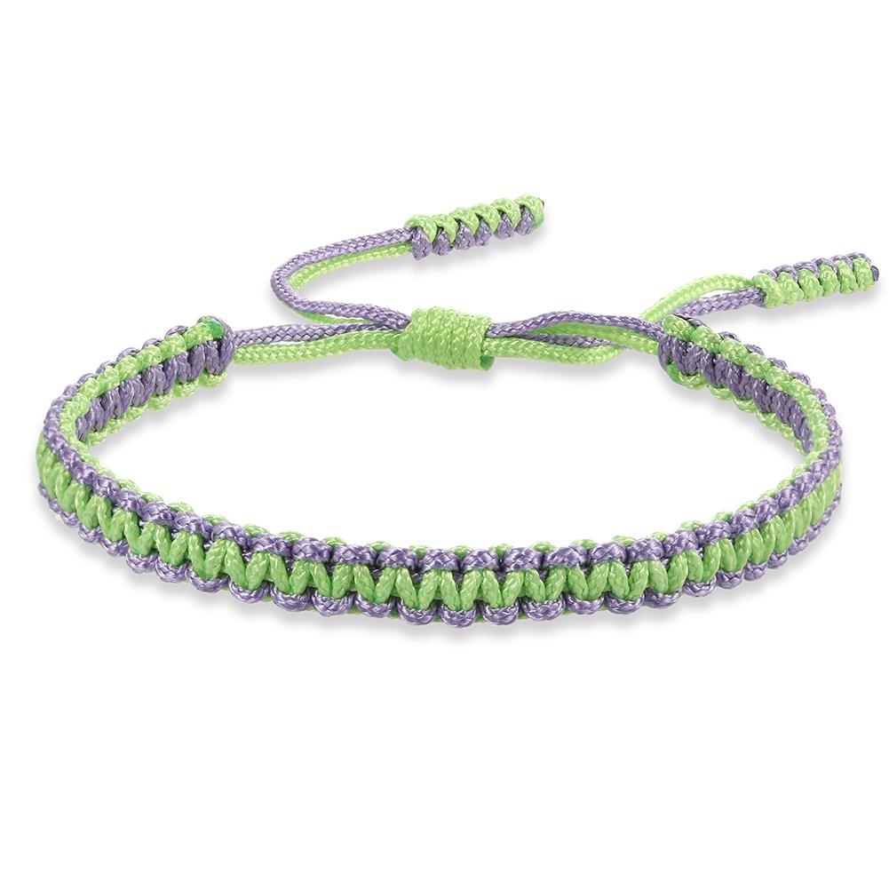 Multicolor Handmade Woven Nylon Rope Bracelet Mixed Color Knitted Chain Bangles For Men Women Adjustable Friendship Yoga Jewelry