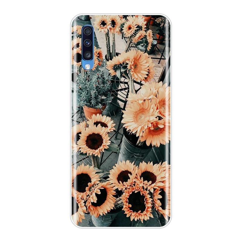 Sunflower Phone Case For Samsung Galaxy A40 A30 A20 A10 Silicone Soft TPU Back Cover For Samsung Galaxy A80 A70 A60 A50 Cases