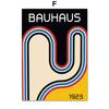 Výstava Bauhaus Geometric Retro Nástěnná umělecká reprodukce Malba na plátně Severské plakátové nástěnné obrazy poloviny století pro výzdobu obývacího pokoje