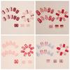 24Pcs/set DIY Nail Accessories Christmas Short False Nails Christmas Fake Nail Extension  Nail Salon