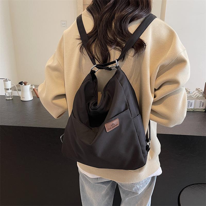 Casual shoulder backpack cloth bag texture large-capacity bag women's 2025 new canvas autumn and winter commuter tote bag