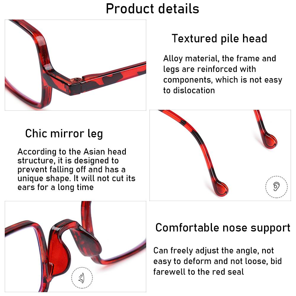 Fashion Square Anti Blue Light Reading Glasses Men Women Anti Reflective Presbyopic Eyewear Vision Care +1 0 to +4 0