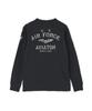 AVIREX HONEYCOMB WAFFLE USAF L/S T-SHIRT navy