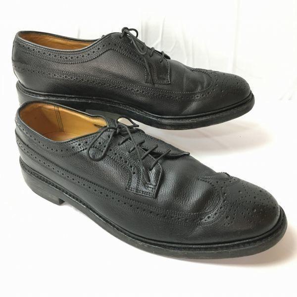 FLORSHEIM Imperial Kenmoor Wingtip Vintage Shoes Black Size 10.5E (28.0-28.5) Men's(USED)