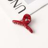 Korean Acrylic Red Geometric Hair Claw for Women Fashion Small Large Square Hair Crabs Clip Hair Clamps Hair Accessories