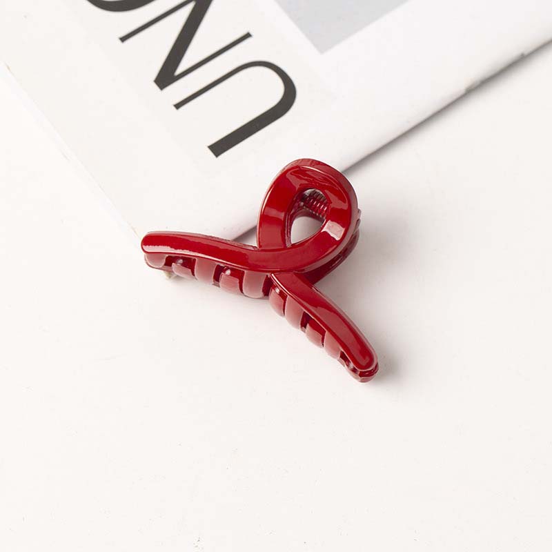 Korean Acrylic Red Geometric Hair Claw for Women Fashion Small Large Square Hair Crabs Clip Hair Clamps Hair Accessories