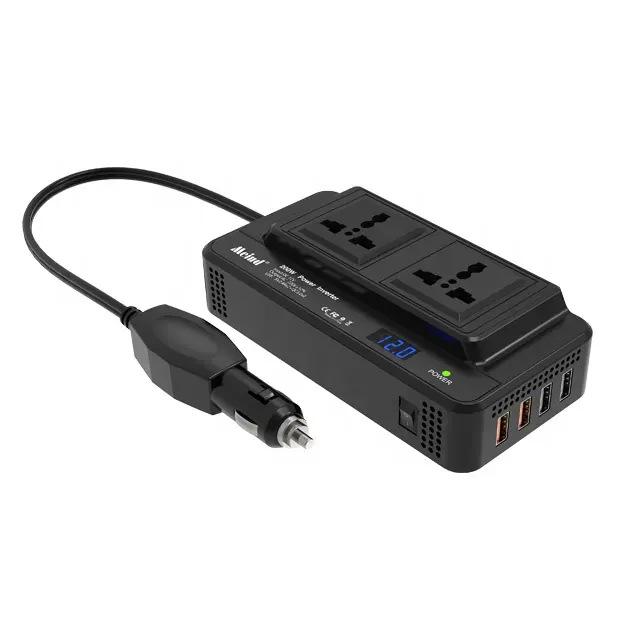 

Meind 200W Car Inverter: 12V to 220V, Dual Sockets, 2 USB Fast Charging Ports + 2 QC3.0 Ports