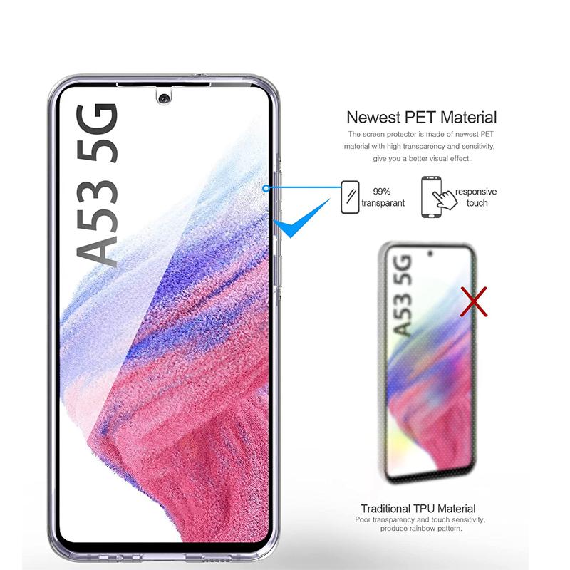 360 Full Body Protection Čiré pouzdro pro Samsung Galaxy A53 A33 A73 A22 A13 A32 A52 A12 A51 S21 Plus S22 Ultra průhledný silikonový oboustranný kryt