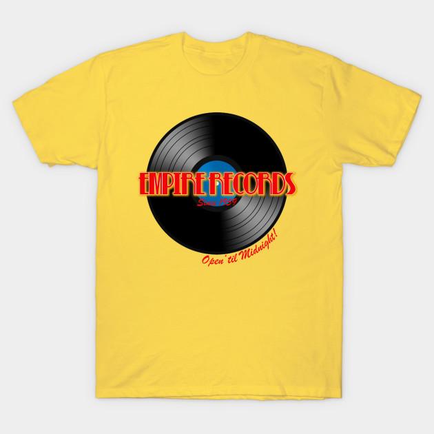 

Men Black Print T-shirt Empire Records No-Cut Transfer Paper Print Cotton Tshirt XL жовтий