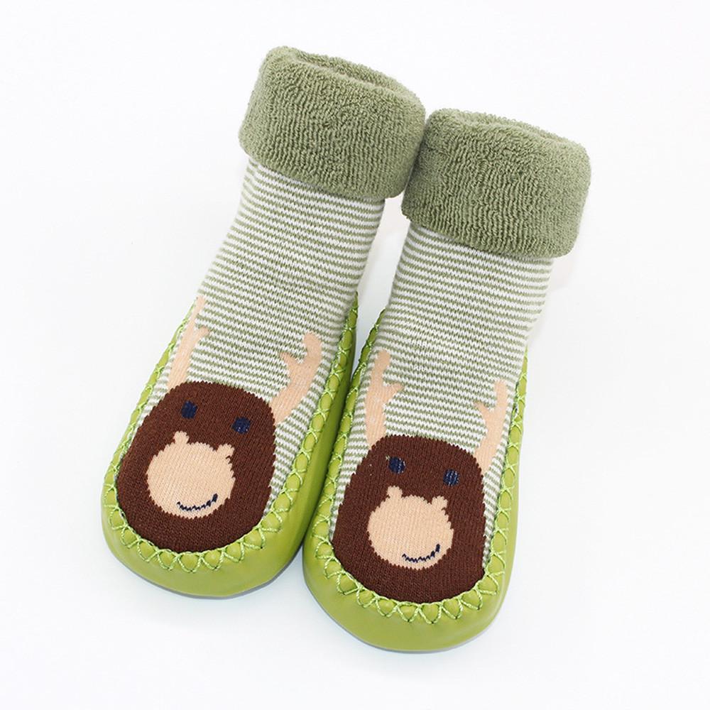 Newborn Baby Boys Girls Cartoon Animal  Floor Socks Anti-Slip Baby Step Socks 